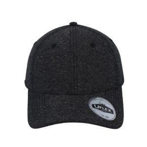 U15608ACTBLACK - Uflex 6P Curved Peak Snapback - Active Black / Standard Size