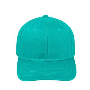 V6009AQUA - 6 Panel Br Cotton Cap - Aqua