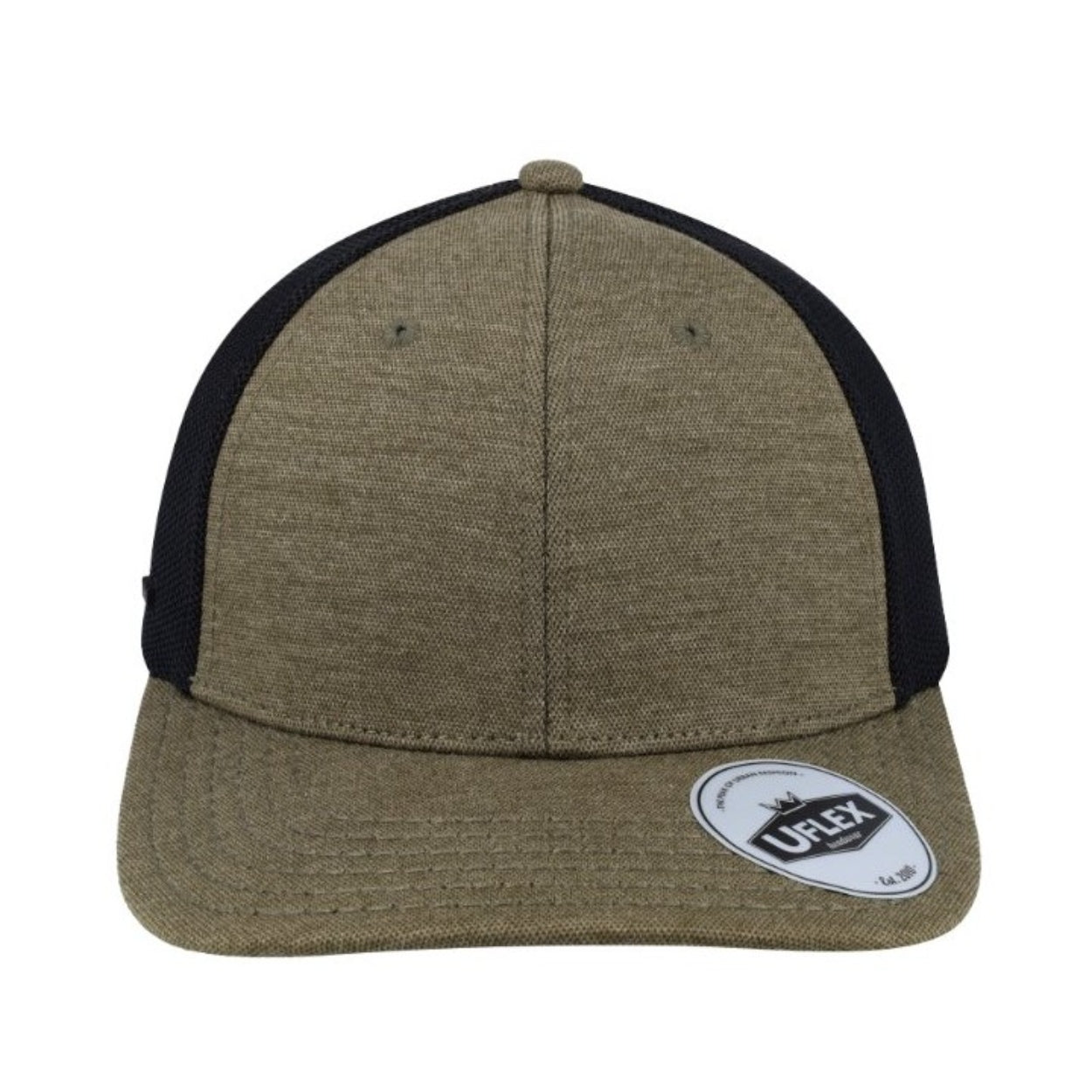 U15503AGRN-S/M - Uflex 6 Panel Fitted Trucker - Army Green / Small/Medium