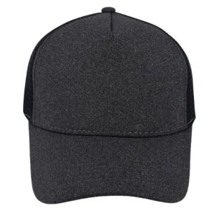 C10500BLKMEL - Jersey Trucker Cap - Black/Melange