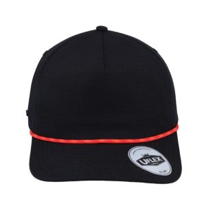 U23508BLK/ORED - 5 Panel Ripstop Dad Cap - Black/Red
