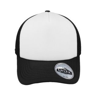KU15502WHT/BLK - Uflex Youth Curved Peak Trucke - Black/White