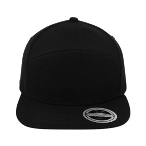 U15607BLACK - Uflex Fashion 6P Snapback - Black