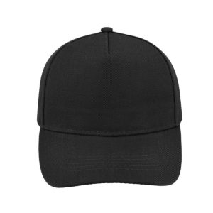 V5038BLACK - 5 Panel Acrylic Cap - Black