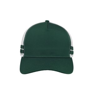 F24503BOT/W/BOT - Striped Trucker Cap - Bottle White Bottle