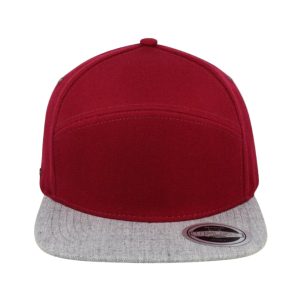 U15607BURG/GREY - Uflex Fashion 6P Snapback - Burgundy Grey