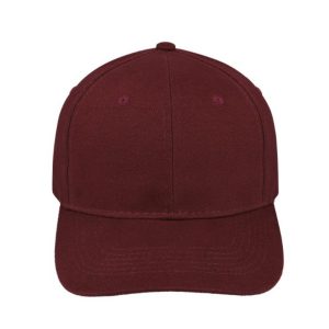 V6009BURGUNDY - 6 Panel Br Cotton Cap - Burgundy