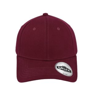U15603BURG-S/M - Uflex Prostyle 6 Panel Fitted - Burgundy / Small/Medium