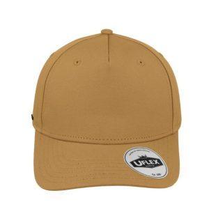 U15518CAMELS - Uflex 5P Curved Peak Snapback - Camel