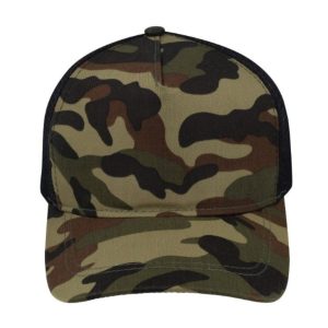 5003CAGREEN/BL - MAC Trucker Cap - Camo Green/Black