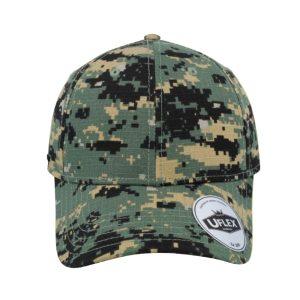 U22600OCCAMOGRN - 6 Panel Outdoor Cap - Camo Green