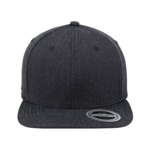 U15604CHAR-L/XL - Uflex 6P Flat Peak Fitted - Charcoal / Large/Xtra Larg