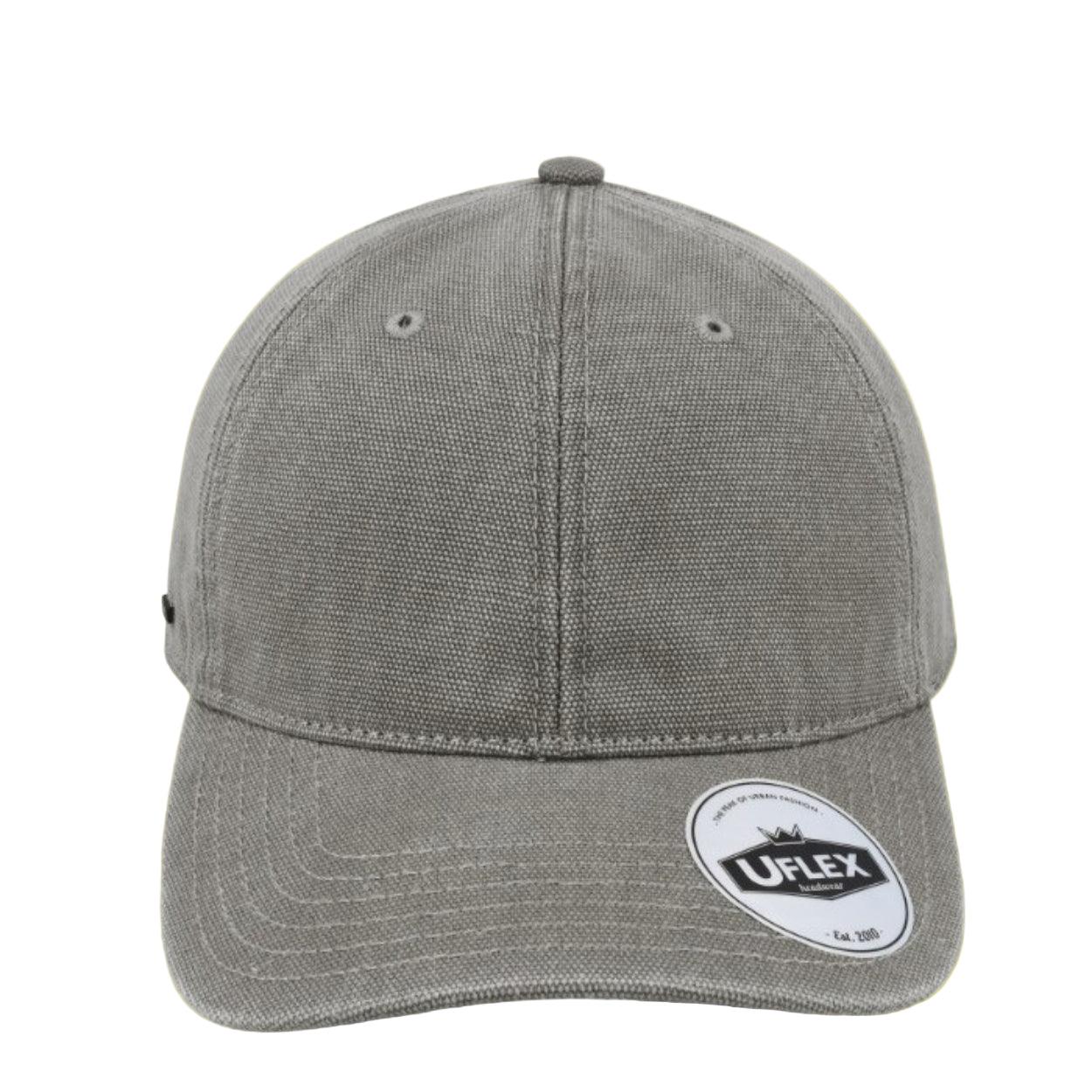 U22610CHARCOAL - 6P Washed Canvas Dad Cap - Charcoal