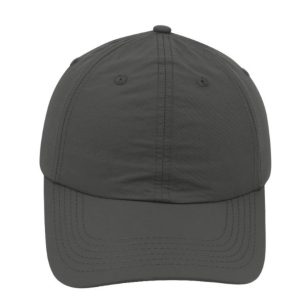 F23600CHARCOAL - Crushed Nylon 6 Panel Cap - Charcoal