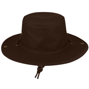 K6048CHOC-56 - Kiddies Wide Brim Safari Hat - Chocolate / 56 CM