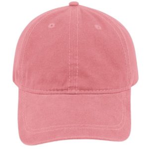 6042CORAL PINK - Tracker Canvas 6 Panel Cap - Coral Pink