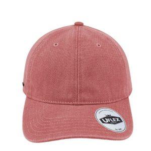 U22610CORAL - 6P Washed Canvas Dad Cap - Coral
