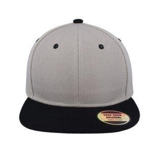 S12608GREY/BL - Snapback Two-Tone Cap - Grey/Black
