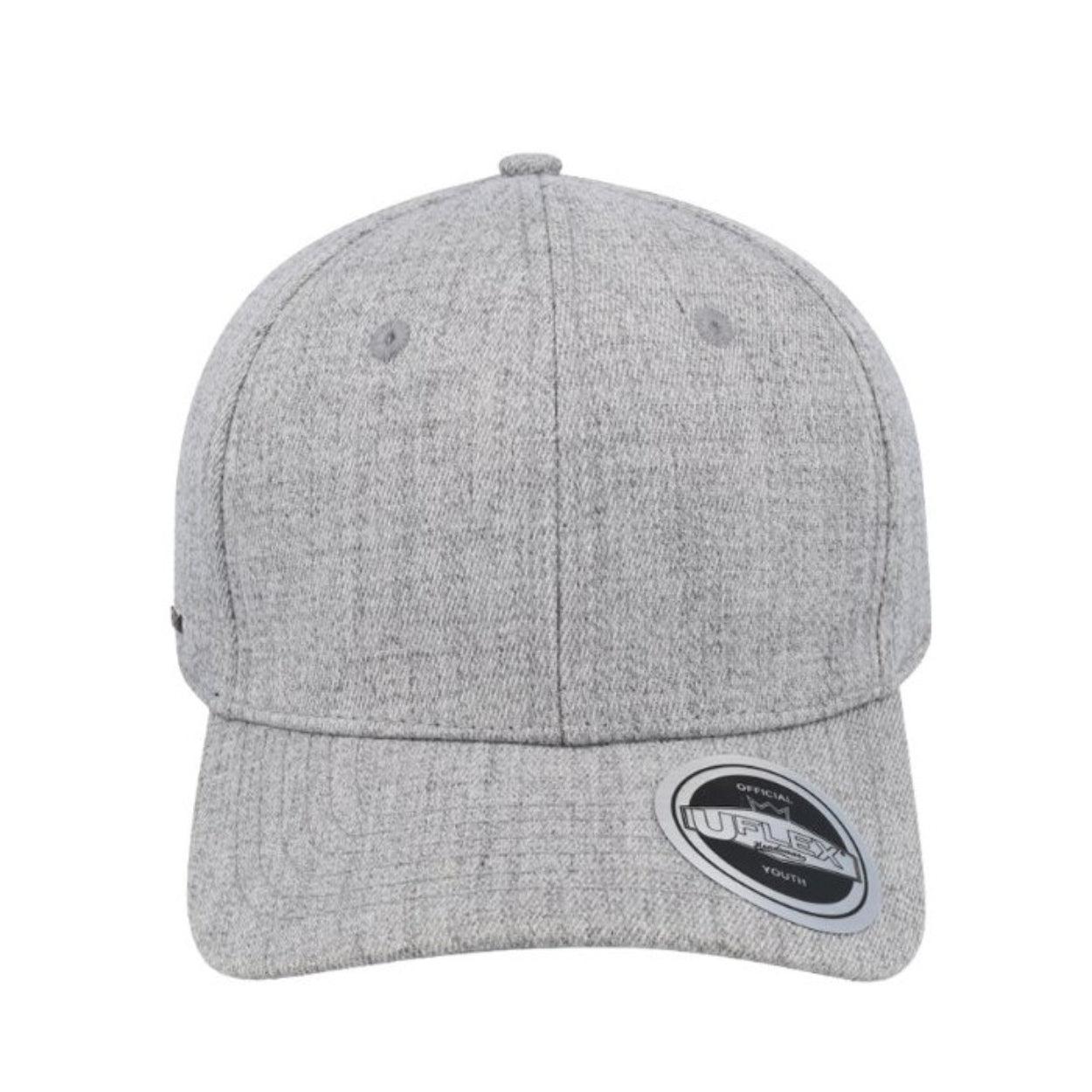 U15603GM-L/XL - Uflex Prostyle 6 Panel Fitted - Grey Melange / Large/Xtra Larg