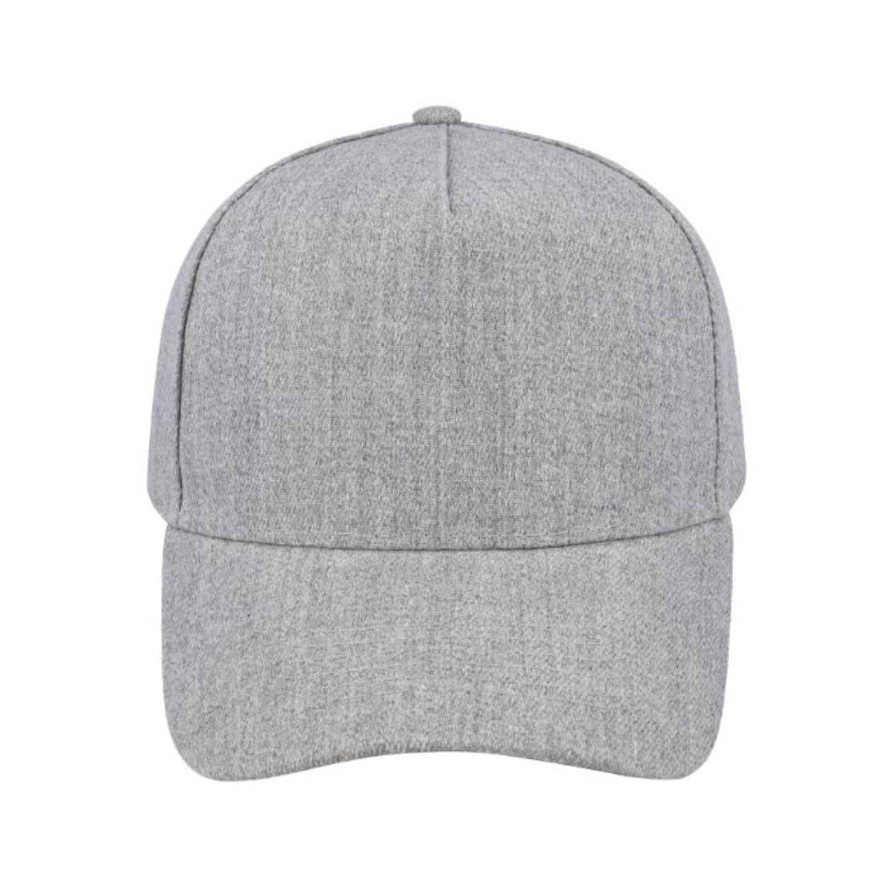 V5038GRYMELANGE - 5 Panel Acrylic Cap - Grey Melange