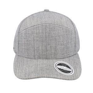U23607GREYMEL - Uflex Fashion 6P Curved Peak - Grey Melange