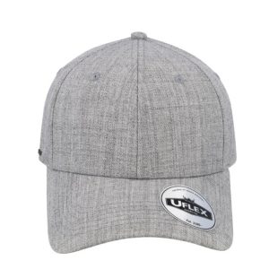 KU15608GREY - Uflex Youth Snapback 6P Curved - Grey Melange