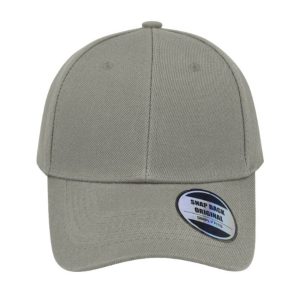 S17607HEATHERGR - American Curved Peak Cap - Heather Grey