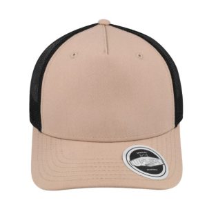 U20502RKHABLK - Uflex 5 Panel Recycled Trucker - Khaki