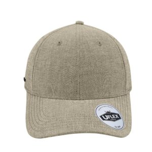 U20609LT GRY/KH - Uflex Cotton Chambray Baseball - Khaki