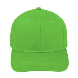 V6009LIME - 6 Panel Br Cotton Cap - Lime