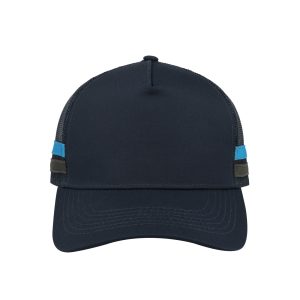 F24503NVY/N/SKY - Striped Trucker Cap - Navy Navy Sky