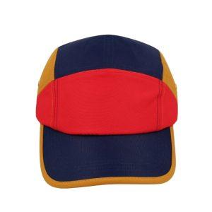 P23700NV/RE/MUS - Colour Block Horizon Cap - Navy/Red/Mustard