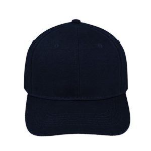 V6009NAVY - 6 Panel Br Cotton Cap - Navy