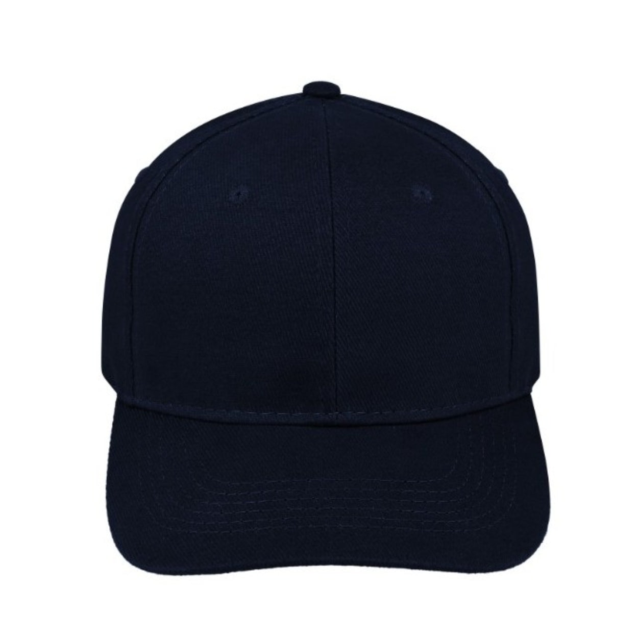 V6009NAVY - 6 Panel Br Cotton Cap - Navy