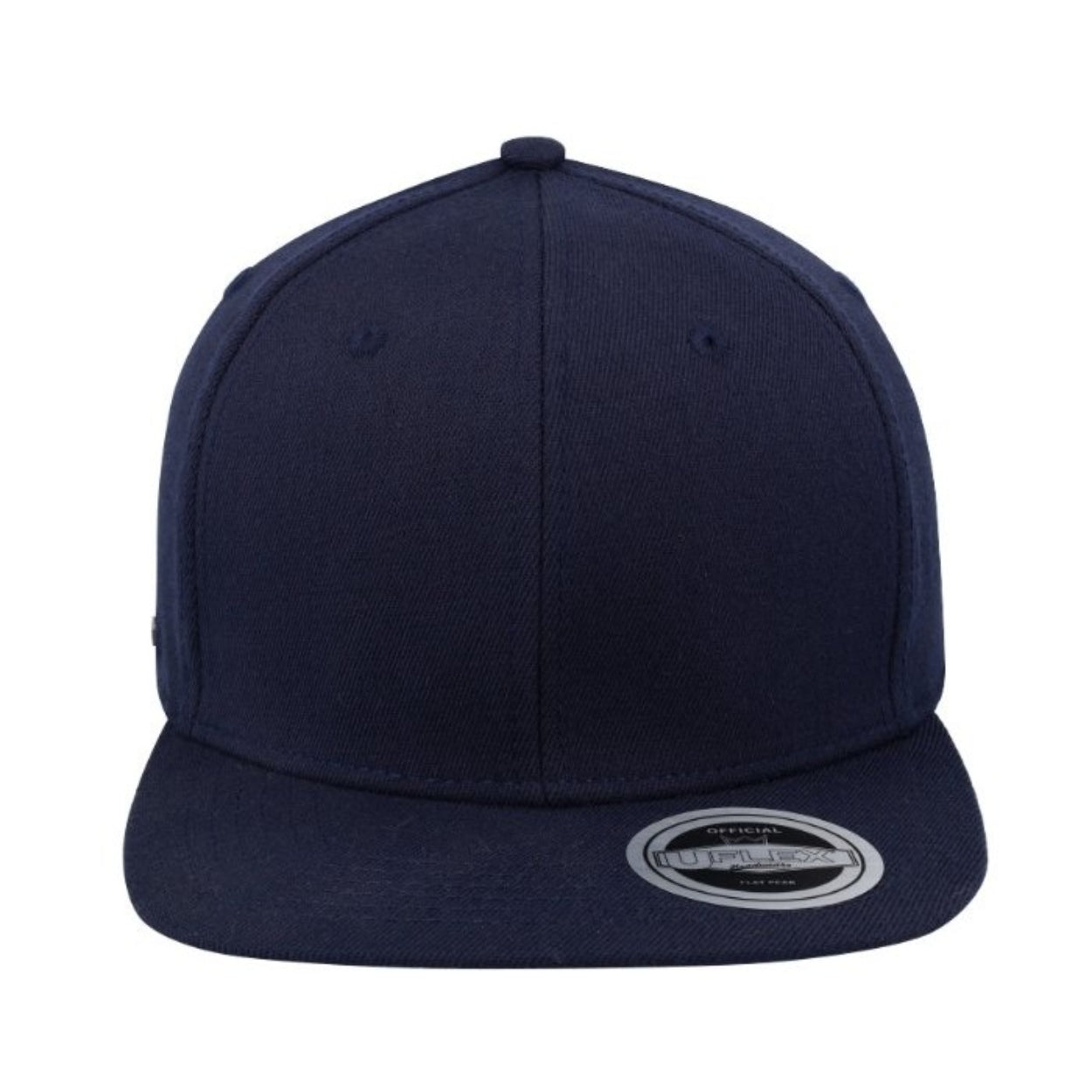 U15604NAVY-S/M - Uflex 6P Flat Peak Fitted - Navy / Small/Medium