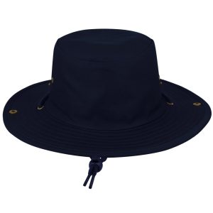 K6048NAVY-54CM - Kiddies Wide Brim Safari Hat - Navy / 54 CM