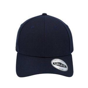 U15608NVY - Uflex 6P Curved Peak Snapback - Navy / Standard Size