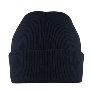 B001NAVY - Cuffed Knitted Beanie - Navy