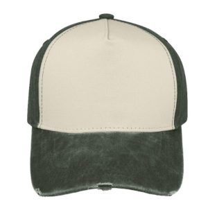 F21500OLIVE/STN - Pigment Washed 5 Panel Cap - Olive