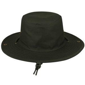 K6048OLIVE-56CM - Kiddies Wide Brim Safari Hat - Olive / 56 CM