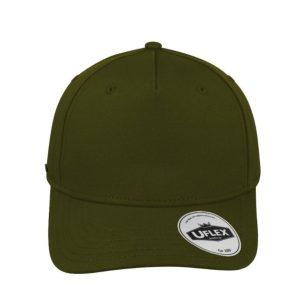 U15518OLIVEGRN - Uflex 5P Curved Peak Snapback - Olive