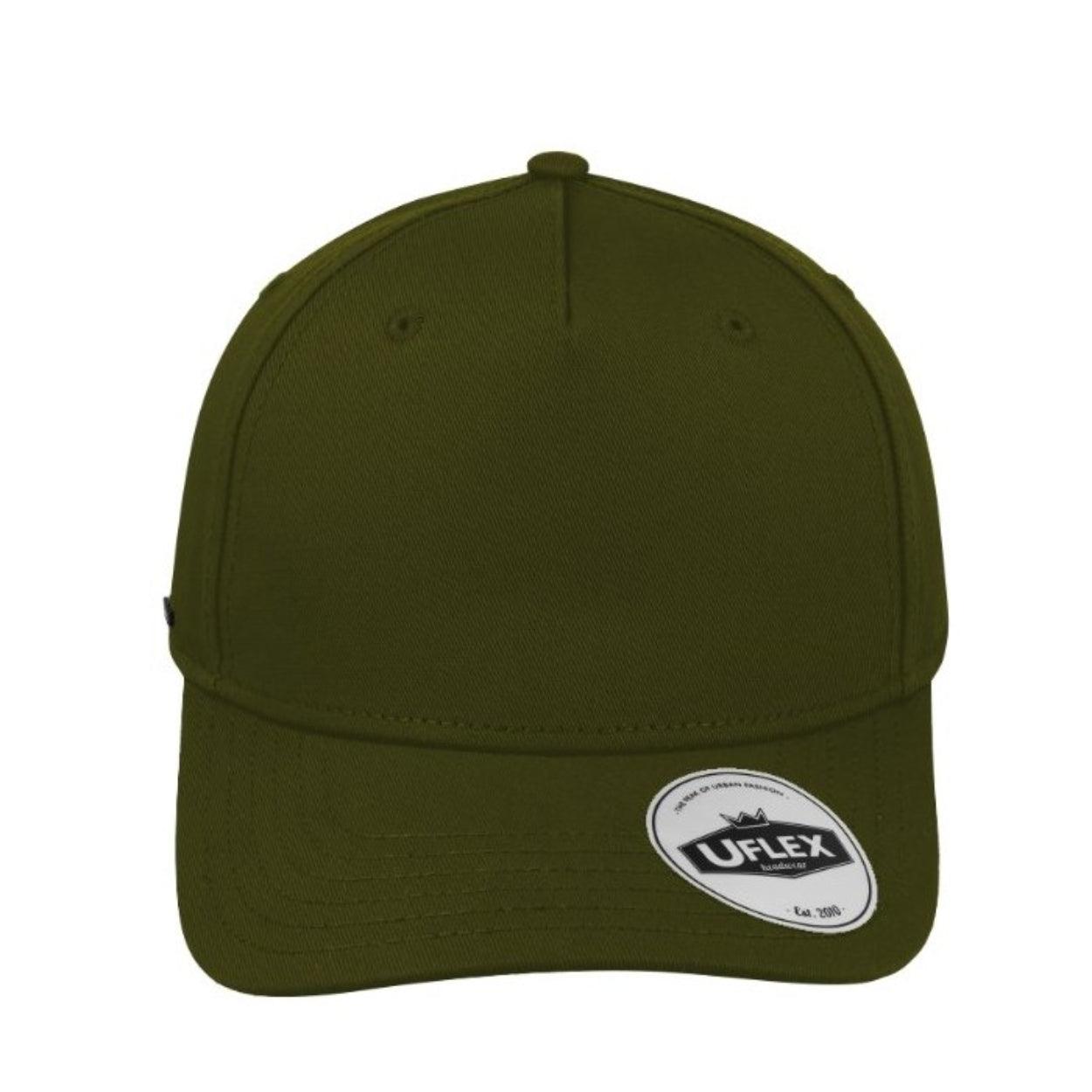 U15518OLIVEGRN - Uflex 5P Curved Peak Snapback - Olive