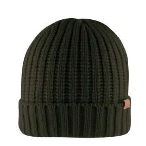 B2200OLIVE - Rib Knit Cuffed Beanie - Olive