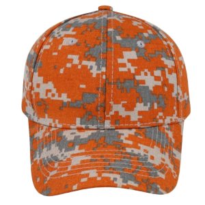 17608ORANGE - Pixel Camo Cap - Orange