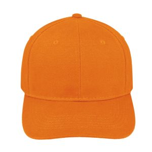 V6009ORANGE - 6 Panel Br Cotton Cap - Orange