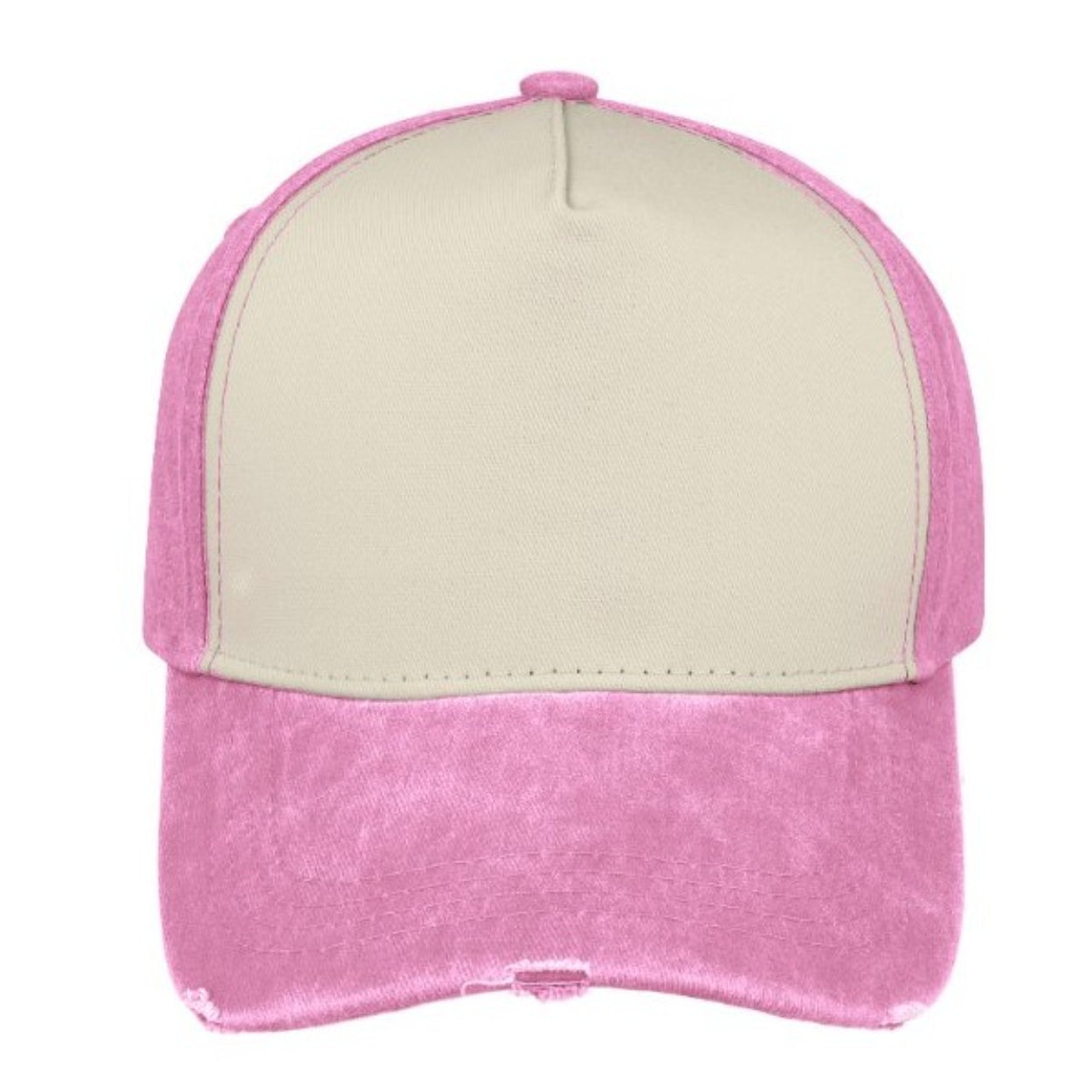 F21500CORAL/STN - Pigment Washed 5 Panel Cap - Pink