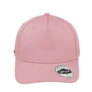 U15518PNK - Uflex 5P Curved Peak Snapback - Pink