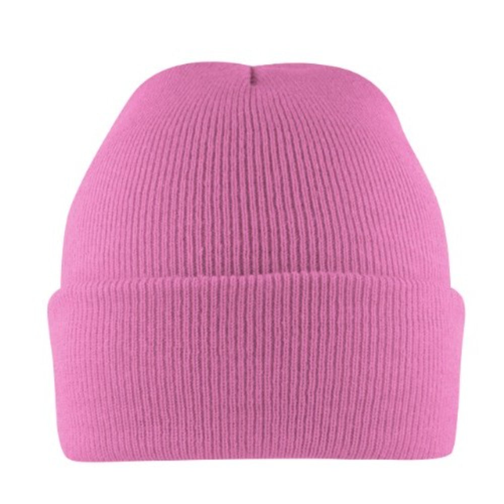 B001PINK - Cuffed Knitted Beanie - Pink