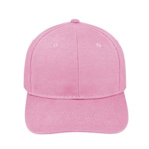 V6009PINK - 6 Panel Br Cotton Cap - Pink