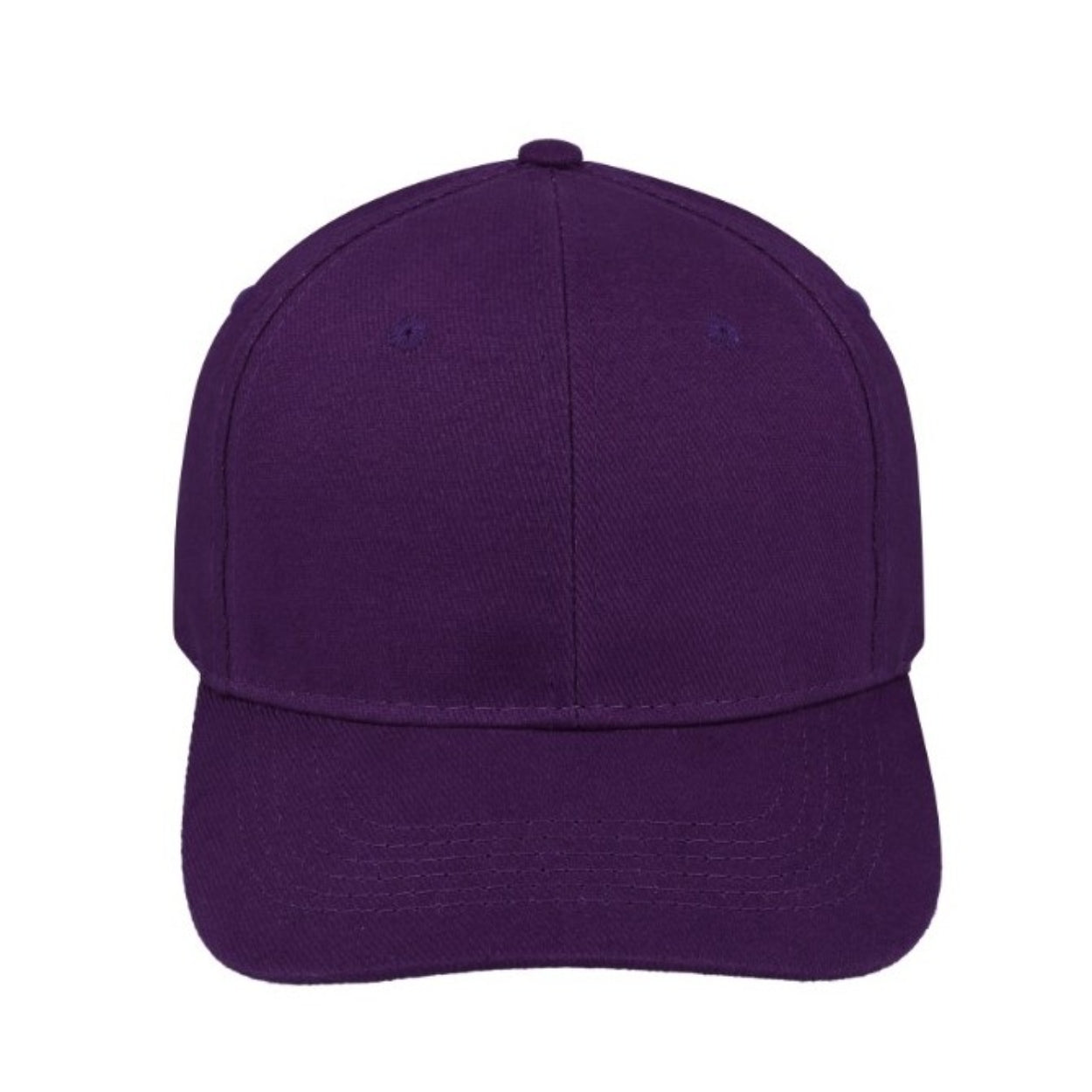 V6009PURPLE - 6 Panel Br Cotton Cap - Purple
